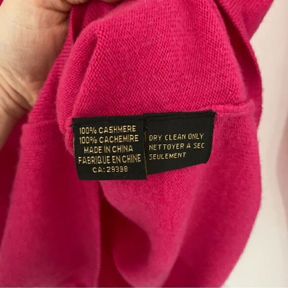 Andre Christian Pink Cashmere Button Down Cardigan Womens Size XS - Picture 3 of 8